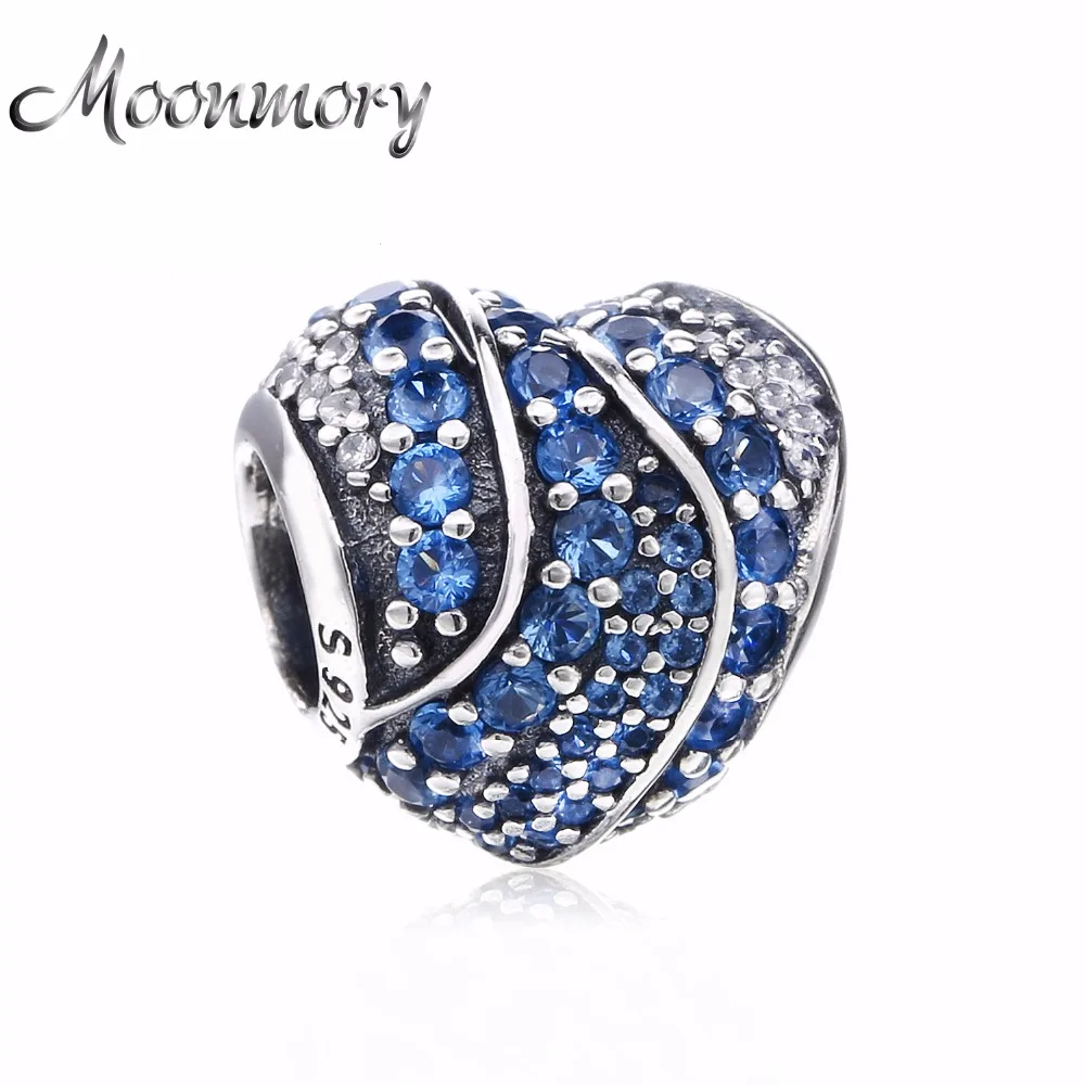 Moonmory 2020 весенние синие жемчужные бусины в форме сердца для браслета из