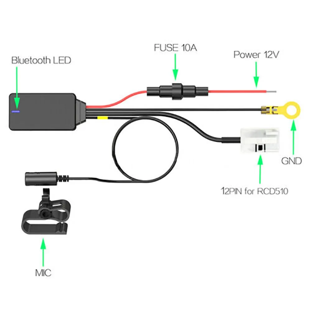 12-контактный адаптер Bluetooth, адаптер Bluetooth5.0, автомобильный кабель для MFD RNS310 RNS510
12-контактный адаптер Bluetooth, адаптер Bluetooth5.0, автомобильный кабель для MFD RNS310 RNS510