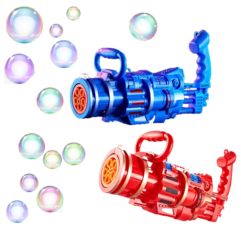 New Gatling Bubble Machine Summer Outdoor Toy Wedding Supplies Electric Sound And Light Automatic Bubble Gun Blower Maker Kids
New Gatling Bubble Machine Summer Outdoor Toy Wedding Supplies Electric Sound And Light Automatic Bubble Gun Blower Maker Kids