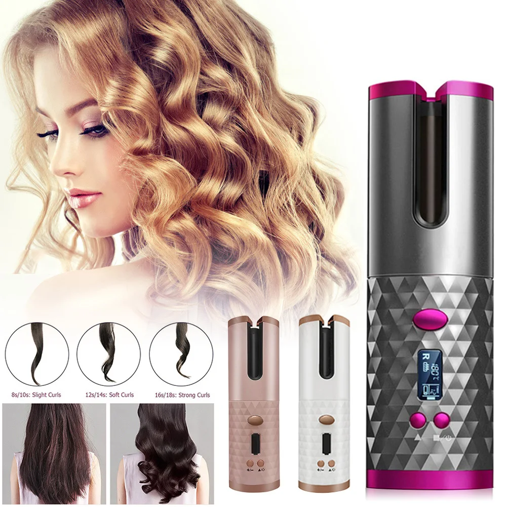Cordless Auto Curler Rechargeable Portable Curling Wand Beach Waves Fast Heating Styling Tools Automatic Hair Curling Iron Ship
Cordless Auto Curler Rechargeable Portable Curling Wand Beach Waves Fast Heating Styling Tools Automatic Hair Curling Iron Ship