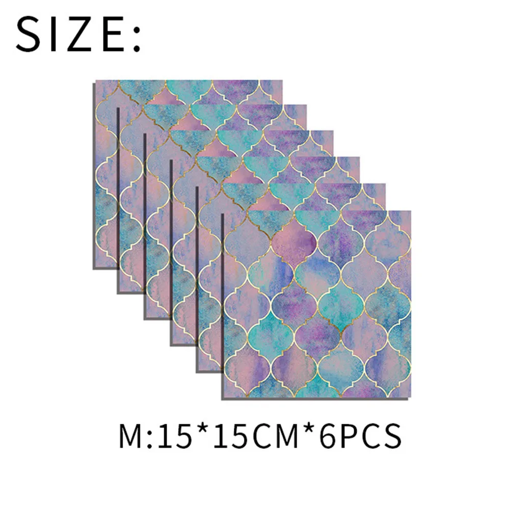 6Pcs 15x15cm Mosaic Tile Stickers Decal Bathroom Kitchen Splashback Fish Scale Shape Tile Renovation Wall Sticker Tile Sticker
6Pcs 15x15cm Mosaic Tile Stickers Decal Bathroom Kitchen Splashback Fish Scale Shape Tile Renovation Wall Sticker Tile Sticker