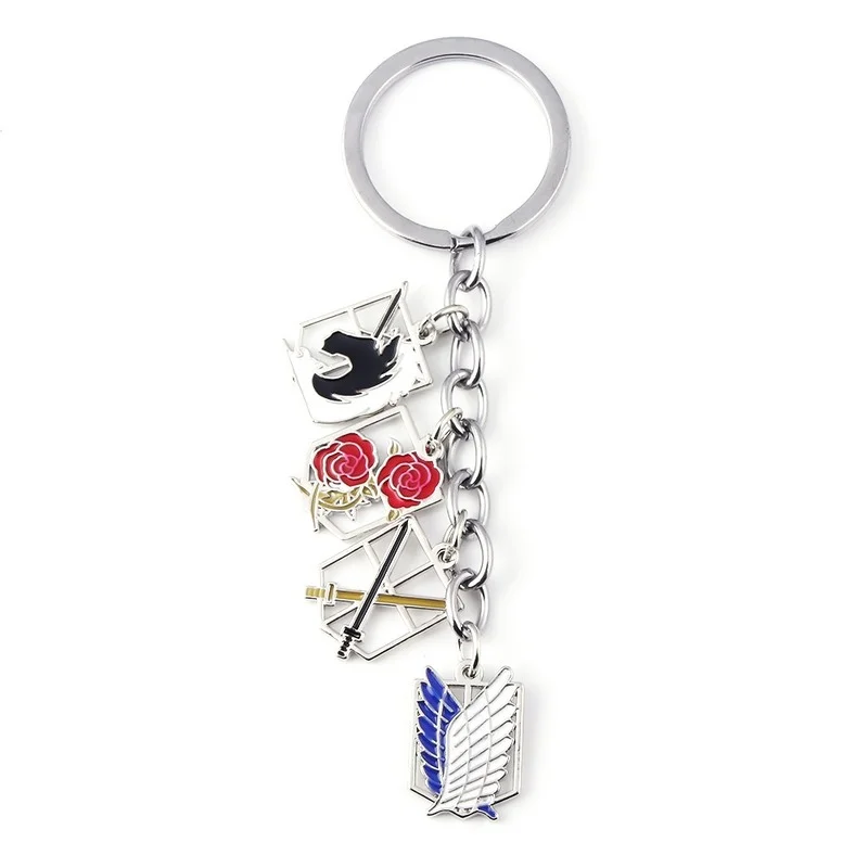 Wholesale 5 Pcs Japanese Anime Attack on Titan Keychains for Women Men Gift Four Regiments Wings of Freedom Zinc Alloy Key Chain
Wholesale 5 Pcs Japanese Anime Attack on Titan Keychains for Women Men Gift Four Regiments Wings of Freedom Zinc Alloy Key Chain