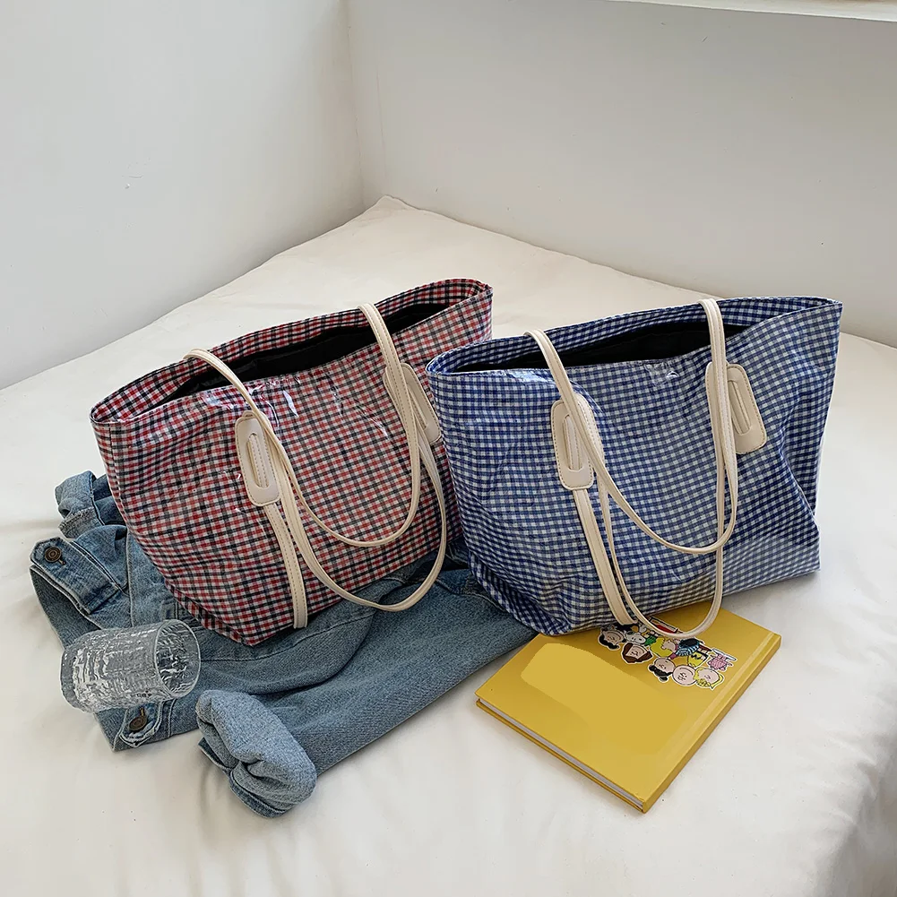 Shoulder Underarm Bags Ladies Canvas Fiber Plaid Printing Solid Casual Small Totes Handbags with Zipper for Shopping
Shoulder Underarm Bags Ladies Canvas Fiber Plaid Printing Solid Casual Small Totes Handbags with Zipper for Shopping