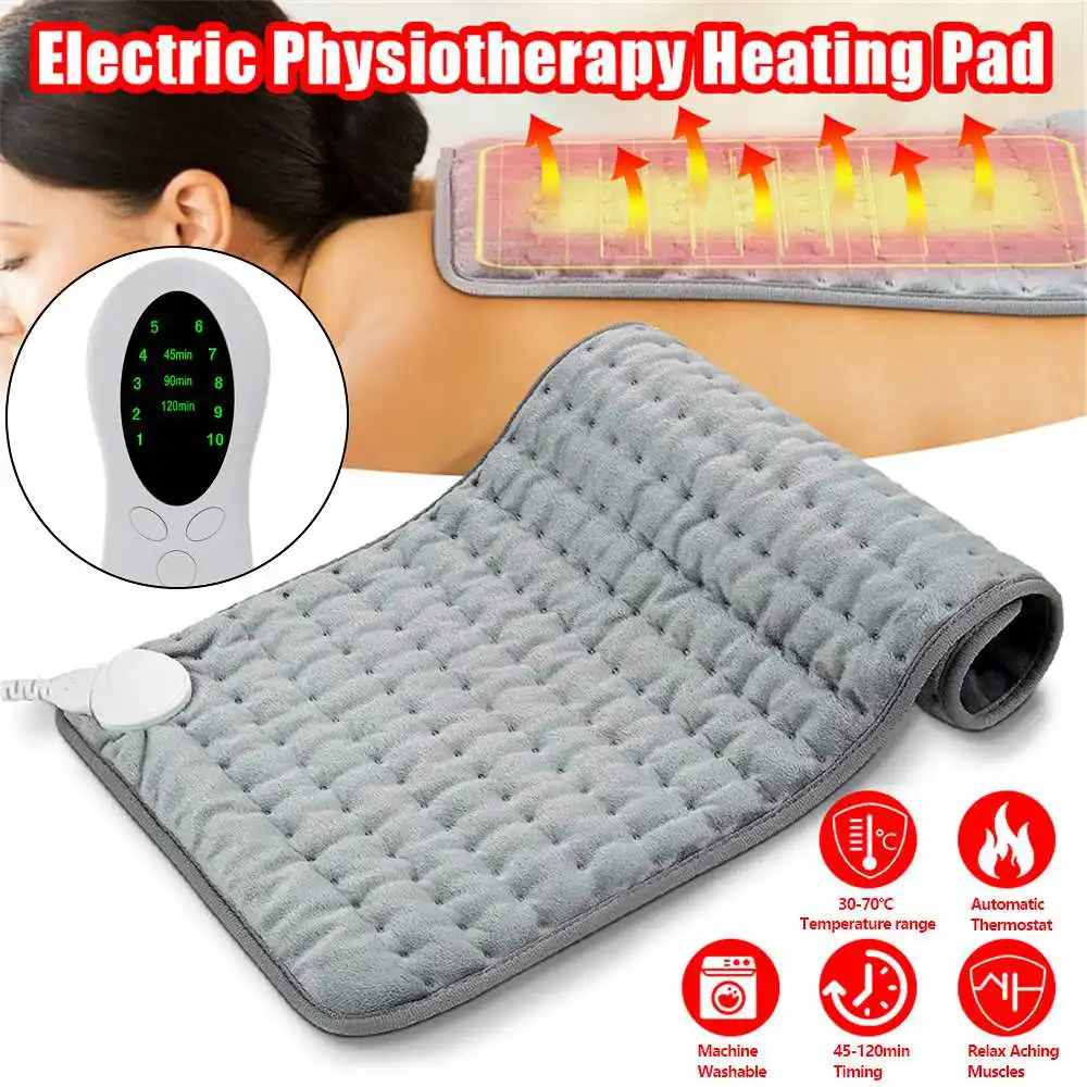 6 Level 120W Electric Heating Pad Timer For Shoulder Neck Back Spine Leg Pain Relief Winter Warmer Hot Compress Pad EU/US/UK
6 Level 120W Electric Heating Pad Timer For Shoulder Neck Back Spine Leg Pain Relief Winter Warmer Hot Compress Pad EU/US/UK