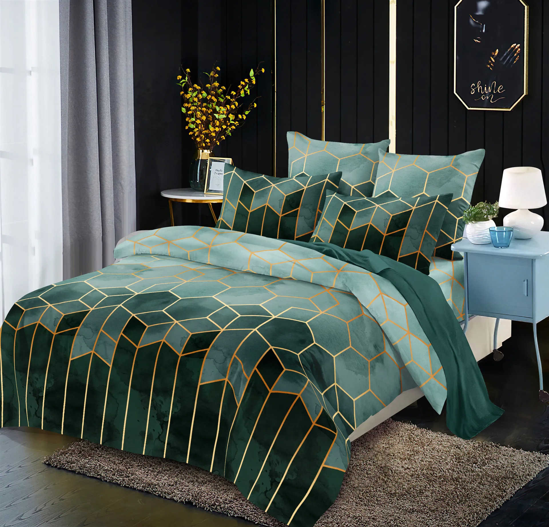 Nordic Geometric Plaid Gilt Line 220x240 King Size Bedding Set Pillowcase Double Bed Duvet Cover (no Sheets)
Nordic Geometric Plaid Gilt Line 220x240 King Size Bedding Set Pillowcase Double Bed Duvet Cover (no Sheets)