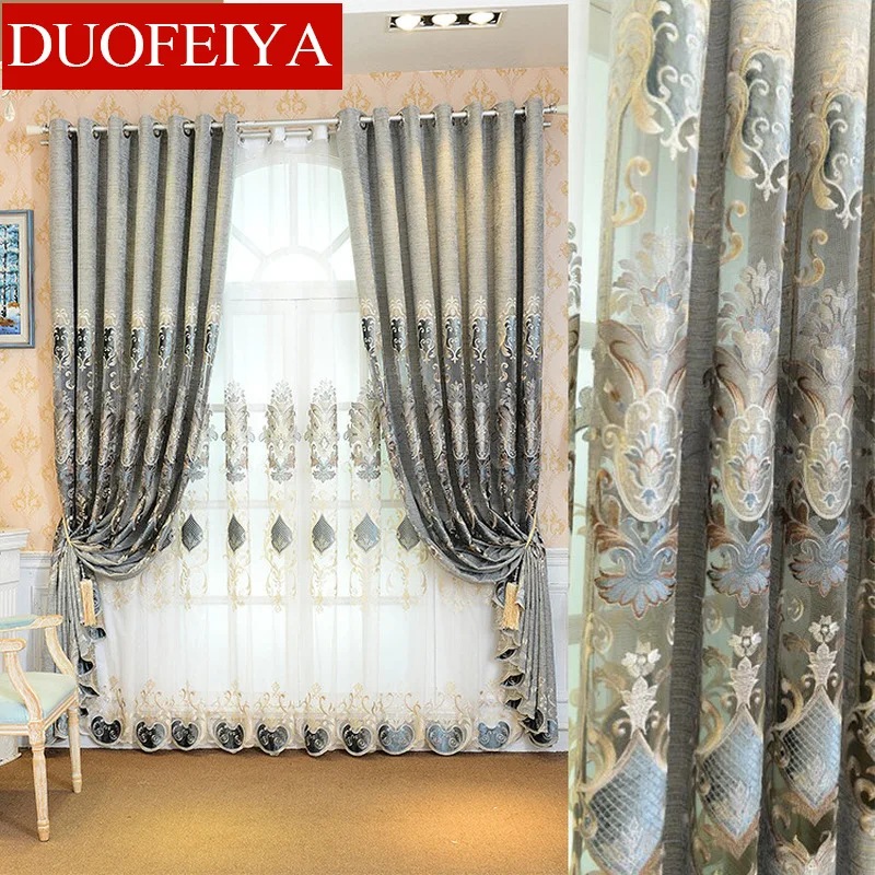 Nordic Style Curtains for Living Dining Room Bedroom Chenille Embroidery Curtains Tulle Finished Product Customization
Nordic Style Curtains for Living Dining Room Bedroom Chenille Embroidery Curtains Tulle Finished Product Customization
