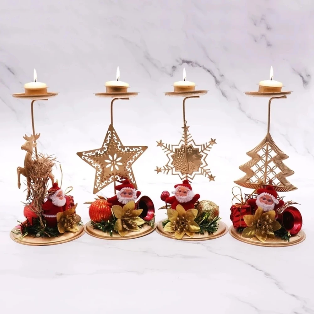 Santa Claus Snowflake Star Christmas Candlestick Iron Candle Ornament Gift Desktop Candle Holder For Xmas Table Decoration Gold
Santa Claus Snowflake Star Christmas Candlestick Iron Candle Ornament Gift Desktop Candle Holder For Xmas Table Decoration Gold