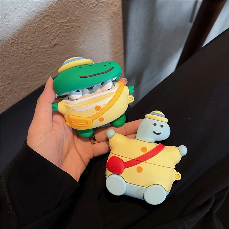 INS Cute Cartoon 3D Backpack Dinosaur Baby Case For AirPods 1 2 3 Pro Soft Silicone Wireless Bluetooth Earphone Protection Cover
INS Cute Cartoon 3D Backpack Dinosaur Baby Case For AirPods 1 2 3 Pro Soft Silicone Wireless Bluetooth Earphone Protection Cover