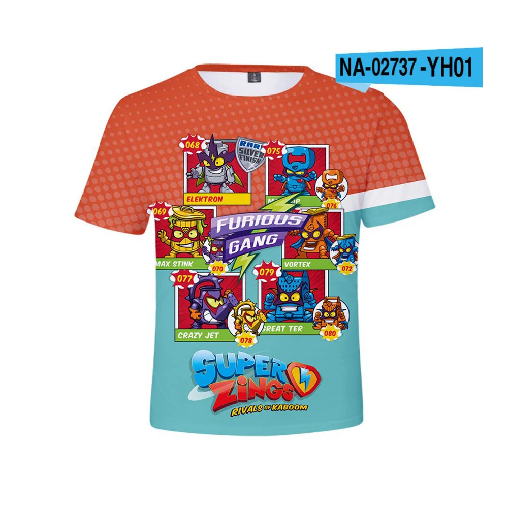 2021 News 3D Printed Super Zings Children T-shirt Short sleeve Cartoon child boy girl Superzings T-shirts Clothing Kids Te es
2021 News 3D Printed Super Zings Children T-shirt Short sleeve Cartoon child boy girl Superzings T-shirts Clothing Kids Te es