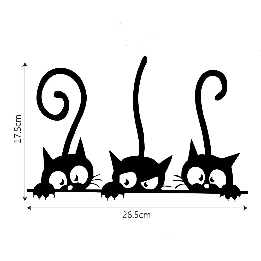 Home Decoration Cute Modern Cat Wall Stickers for Bedroom Living Room Vinyl Mural Decal DIY Lovely 3 Black Cats Wall Sticker 1pc
Home Decoration Cute Modern Cat Wall Stickers for Bedroom Living Room Vinyl Mural Decal DIY Lovely 3 Black Cats Wall Sticker 1pc