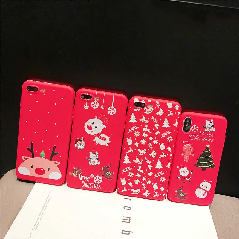 Новинка 2019 мультяшный Рождественский чехол для iPhone 6 6S Plus мягкий телефона с