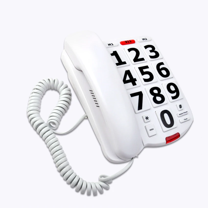 Amplified Landline Phone Corded Desk Telephone with Large Buttons, Loud Ringer, Speed Dial Memory, for Hearing Impaired Seniors
Amplified Landline Phone Corded Desk Telephone with Large Buttons, Loud Ringer, Speed Dial Memory, for Hearing Impaired Seniors
