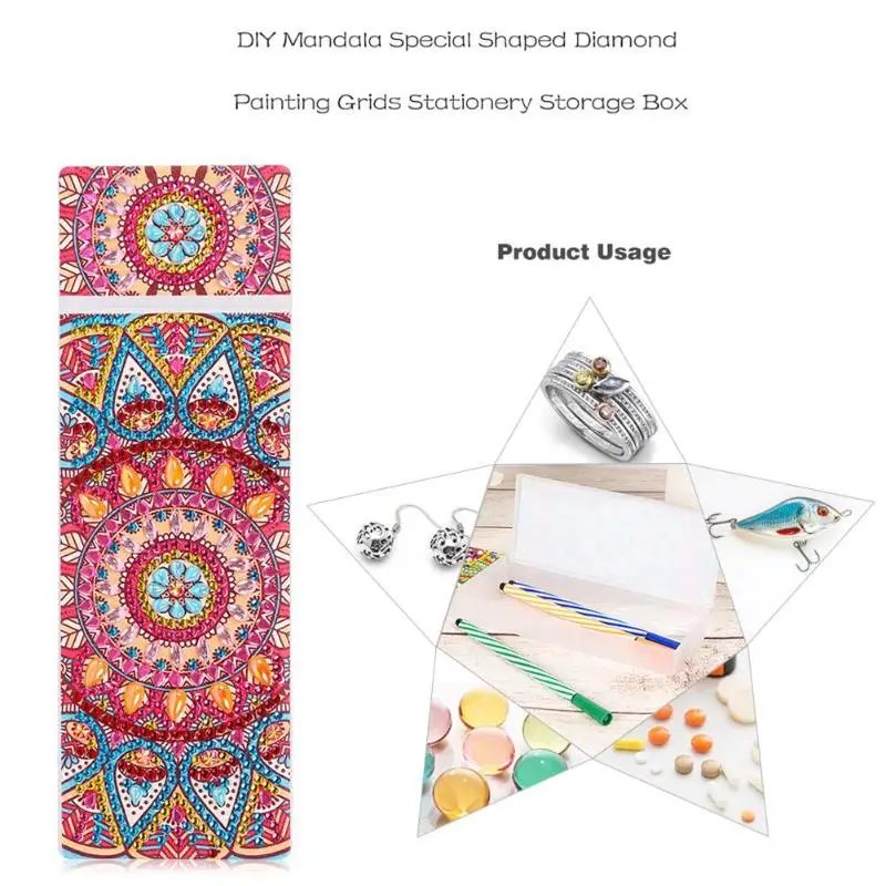 DIY Mandala Special Shaped Diamond Painting Students Pencil Storage Box
DIY Mandala Special Shaped Diamond Painting Students Pencil Storage Box