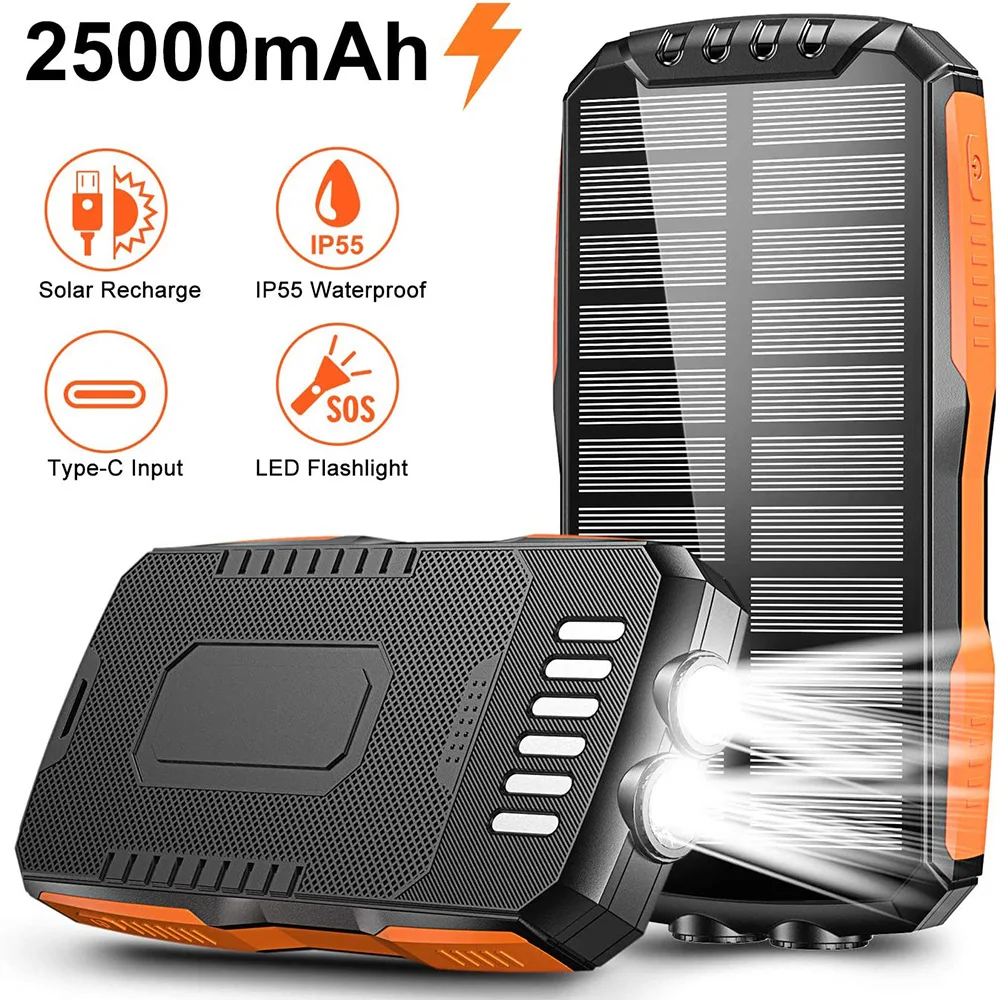 Solar Powerbank 25000mAh Portable Charger Waterproof Power Bank for Mobile Phone External Battery Poverbank with LED Flashlight
Solar Powerbank 25000mAh Portable Charger Waterproof Power Bank for Mobile Phone External Battery Poverbank with LED Flashlight