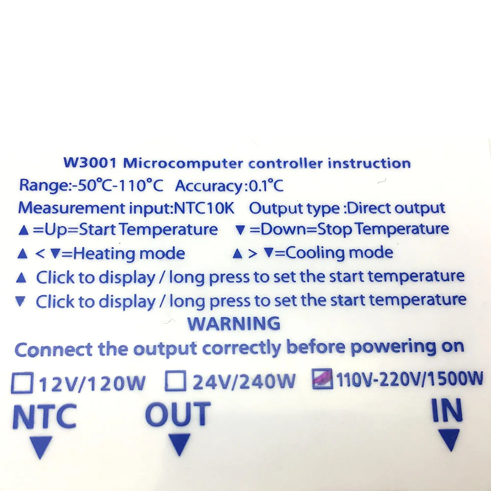 Цифровой регулятор температуры 12 В/24 В/110 В ~ 220 датчик NTC термостат для инкубатора