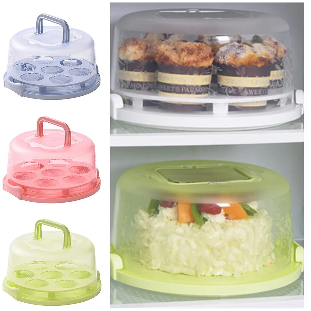 Protable Round Cake Carrier Holder Cupcake Container Cake Storage Box Handheld Carrier Wedding Kitchen Fruit Storage Supplies
Protable Round Cake Carrier Holder Cupcake Container Cake Storage Box Handheld Carrier Wedding Kitchen Fruit Storage Supplies