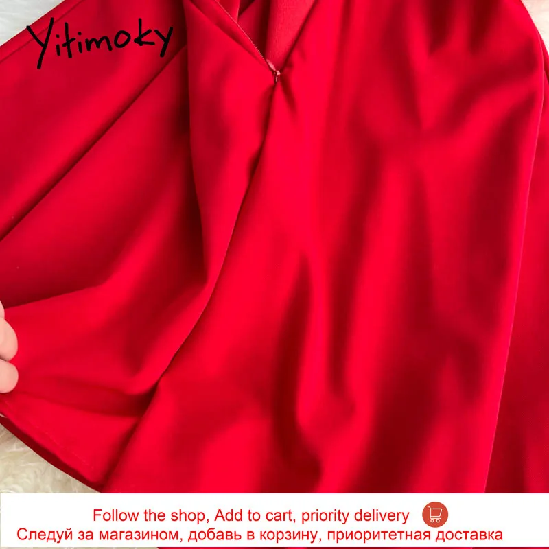 Yitimoky High Waist Camis Dresses Women Flying Sleeve V-Neck A-Line Red White Sexy Club 2021 Summer Clothes Korean Fashion New
Yitimoky High Waist Camis Dresses Women Flying Sleeve V-Neck A-Line Red White Sexy Club 2021 Summer Clothes Korean Fashion New