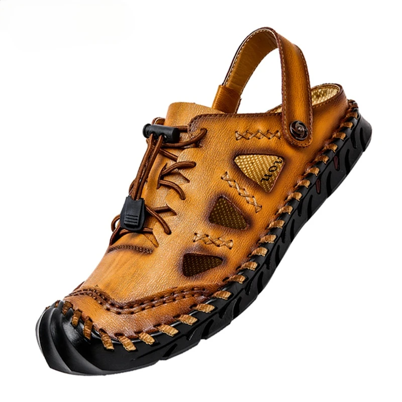 New Summer Men Genuine Leather Sandals Mens Beach Sandals Brand Men Casual Rome Shoes Comfortable Slip-on Breathable Shoes
New Summer Men Genuine Leather Sandals Mens Beach Sandals Brand Men Casual Rome Shoes Comfortable Slip-on Breathable Shoes