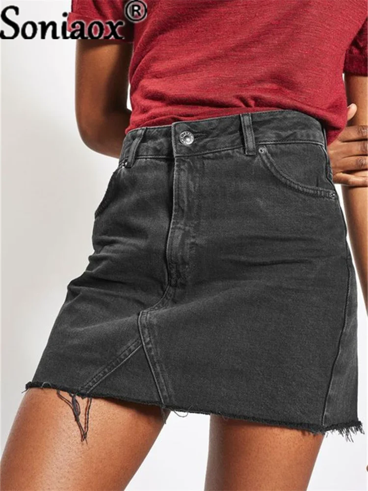2021 New Summer Women Solid Color Stitching Denim Skirt Ladies High Waist Slim Fashion Girl Plus Size Black Denim A-Line Skirt
2021 New Summer Women Solid Color Stitching Denim Skirt Ladies High Waist Slim Fashion Girl Plus Size Black Denim A-Line Skirt