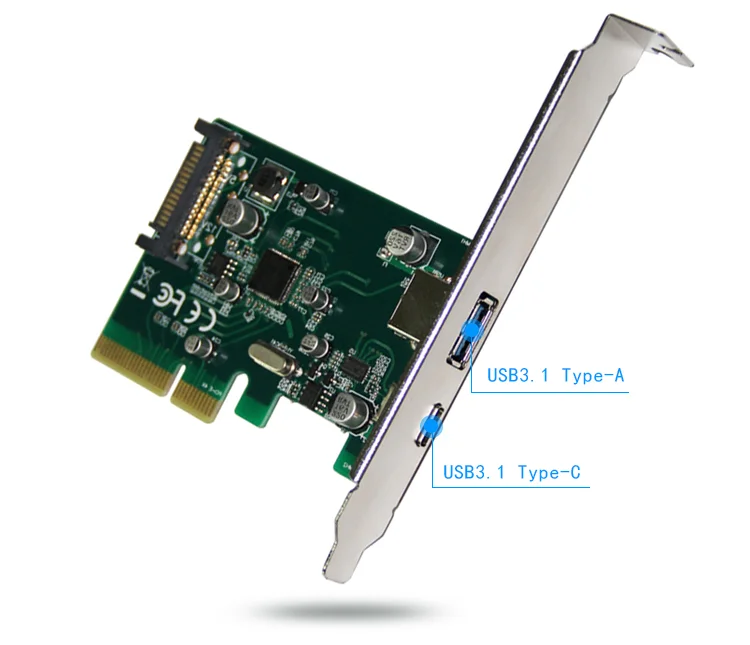 PCI-e to usb3.1 Type-c expansion card Riser PCIe to usb3.1 Type-c+Type-A port adapter card high speed and stability
PCI-e to usb3.1 Type-c expansion card Riser PCIe to usb3.1 Type-c+Type-A port adapter card high speed and stability
