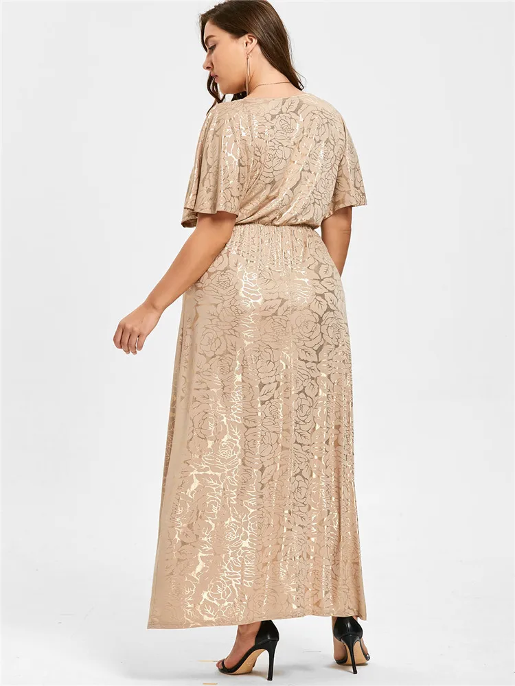 2021 European and American women's new sk plus size bat sleeve A-line dress 1721
2021 European and American women's new sk plus size bat sleeve A-line dress 1721