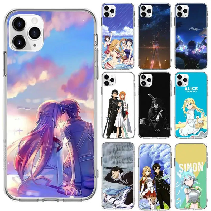 Sword Art Online SAO Phone Case Transparent for iPhone 6 7 8 11 12 s mini pro X XS XR MAX Plus cover funda shell
Sword Art Online SAO Phone Case Transparent for iPhone 6 7 8 11 12 s mini pro X XS XR MAX Plus cover funda shell