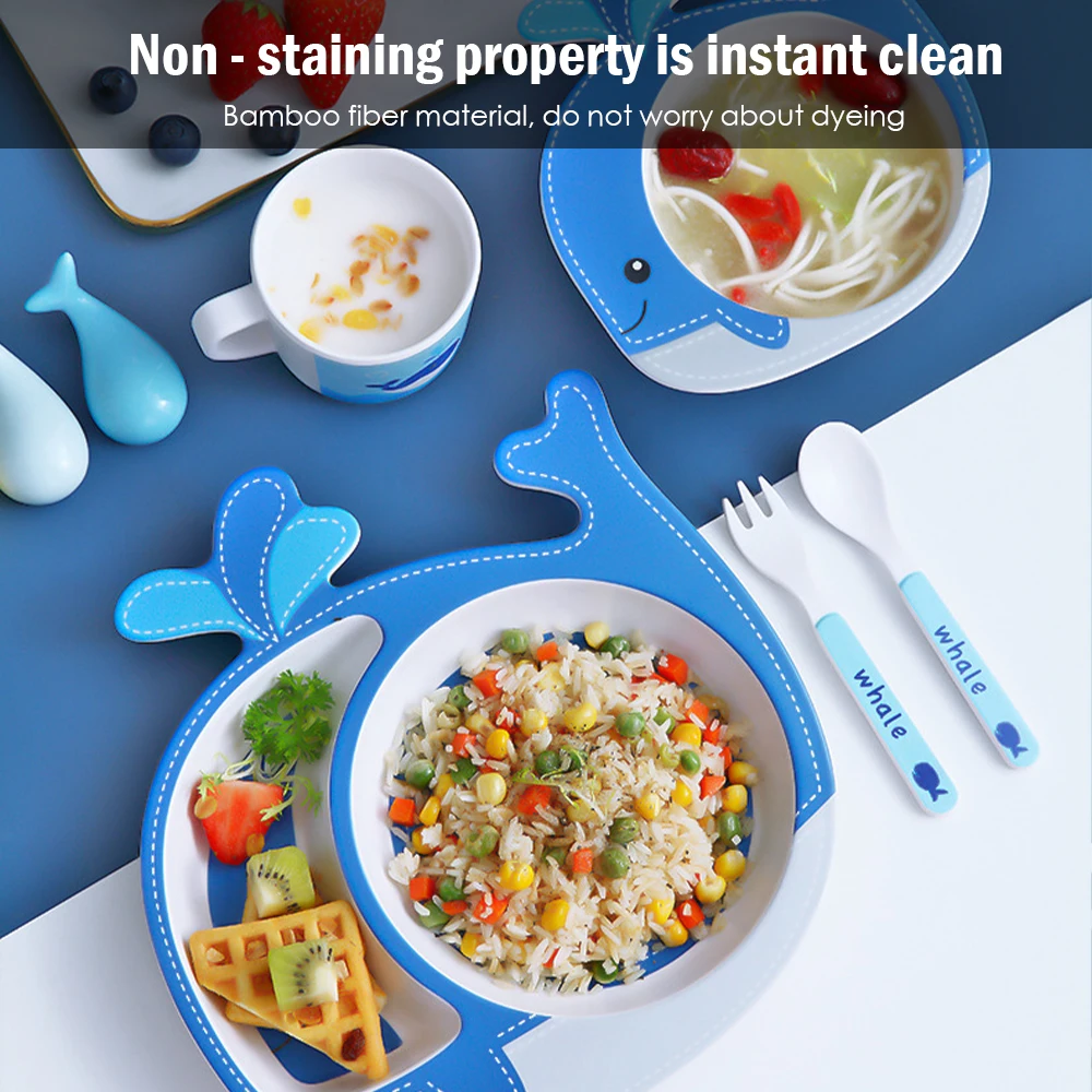 Baby Tableware Lovely Cartoon Children Feeding Dishes Kids Dish Bamboo Fiber Dinnerware Set With Bowl Fork Cup Spoon Plate 5Pcs
Baby Tableware Lovely Cartoon Children Feeding Dishes Kids Dish Bamboo Fiber Dinnerware Set With Bowl Fork Cup Spoon Plate 5Pcs