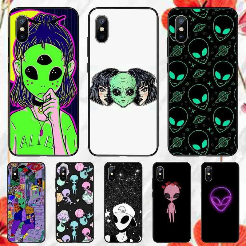 Aesthetics Cute Cartoon Alien Phone Case for iPhone 11 12 13 pro XS MAX 8 7 6 6S Plus X 5S SE 2020 XR mini
Aesthetics Cute Cartoon Alien Phone Case for iPhone 11 12 13 pro XS MAX 8 7 6 6S Plus X 5S SE 2020 XR mini