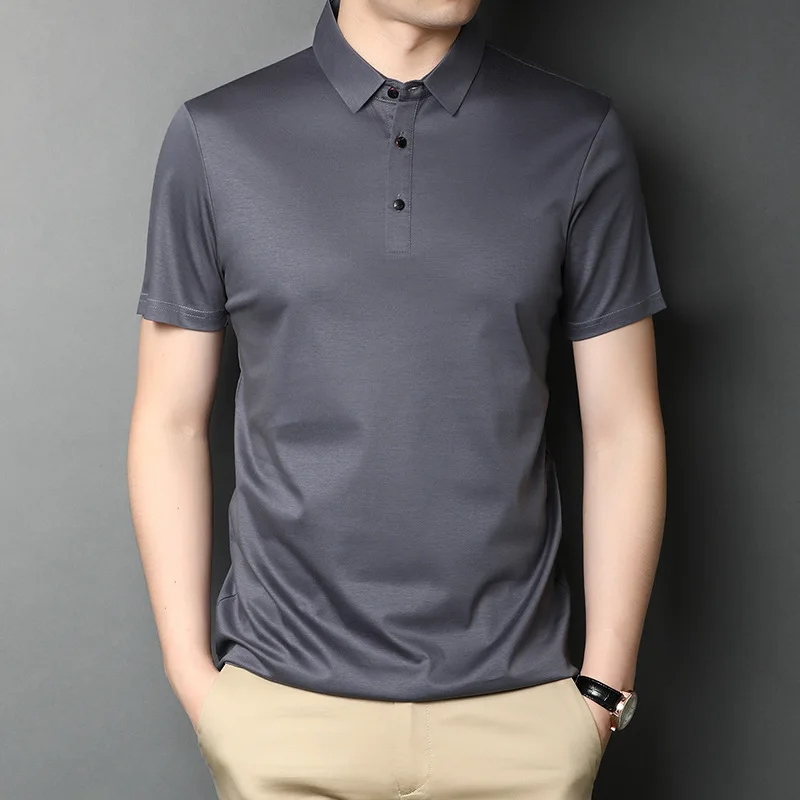 Mercerized cotton short sleeve t-shirt men's 2020 summer new leisure young and middle-aged Lapel cotton t-tide men's Polo Shirt
Mercerized cotton short sleeve t-shirt men's 2020 summer new leisure young and middle-aged Lapel cotton t-tide men's Polo Shirt