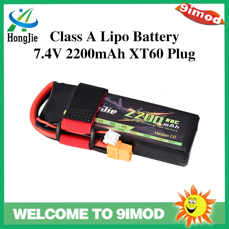 

Class A 7.4V 2200mAh 60C 2S Lipo Battery XT60 Plug Rechargeable For RC Racing Drone Helicopter Multicopter Car Model