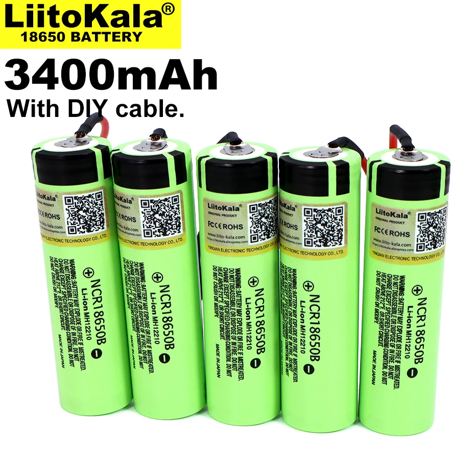 8PCS/LOT Liitokala new original NCR18650B 3.7V 3400mAh 18650 rechargeable lithium battery for battery + DIY Linie
8PCS/LOT Liitokala new original NCR18650B 3.7V 3400mAh 18650 rechargeable lithium battery for battery + DIY Linie