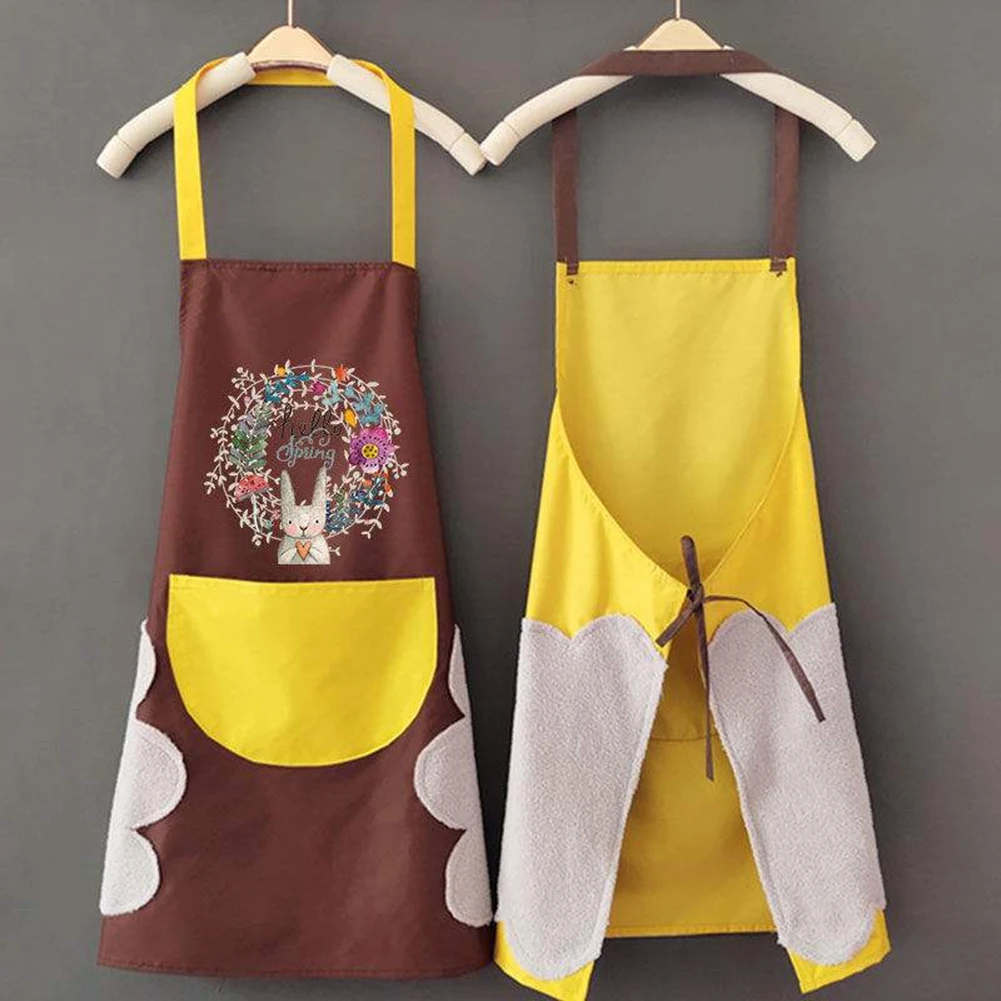 Kitchen Wipeable Waterproof Oil-Proof Cartoon Wreath Rabbit Kitchen Nail Shop Apron For Women Baking Accessories 90*70cm
Kitchen Wipeable Waterproof Oil-Proof Cartoon Wreath Rabbit Kitchen Nail Shop Apron For Women Baking Accessories 90*70cm