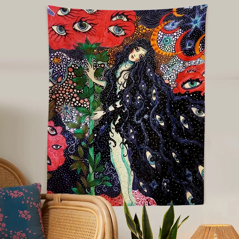 Psychedelic Eye Tapestry Botanical Celestial Floral Wall Hanging Hippie Eye Wall Carpets Dorm Decor Starry SkyCarpet Wall Art
Psychedelic Eye Tapestry Botanical Celestial Floral Wall Hanging Hippie Eye Wall Carpets Dorm Decor Starry SkyCarpet Wall Art