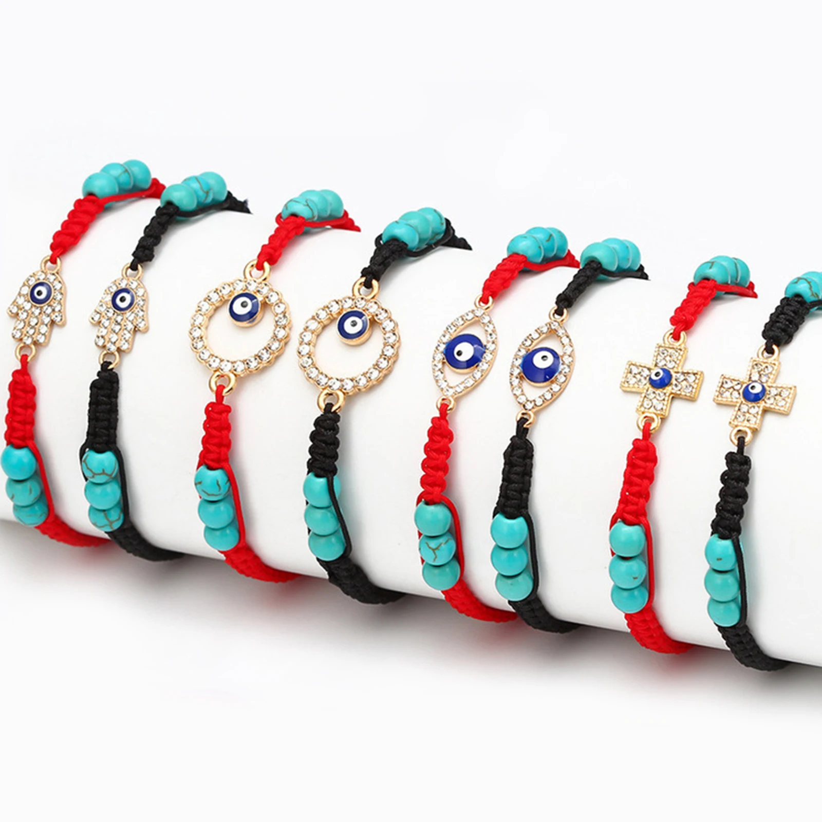 Nylon Braiding Braided Bracelets Accessories Black Red Rope Circle Eye Hand Cross Bracelets Beads Rhinestone Women Jewelry,1PC
Nylon Braiding Braided Bracelets Accessories Black Red Rope Circle Eye Hand Cross Bracelets Beads Rhinestone Women Jewelry,1PC