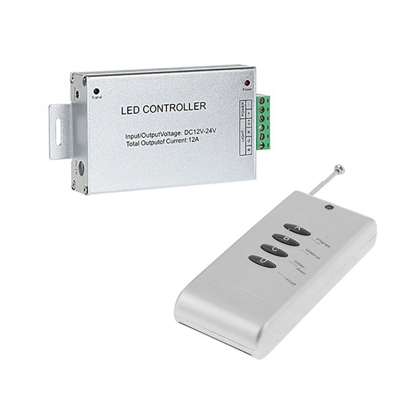 RF4Keys RGB Controller DC12~24V Led Strip Dimmer 12A/24A/30A Wireless Remote Control Switch for 5050 3825 RGB LED Strip Light
RF4Keys RGB Controller DC12~24V Led Strip Dimmer 12A/24A/30A Wireless Remote Control Switch for 5050 3825 RGB LED Strip Light