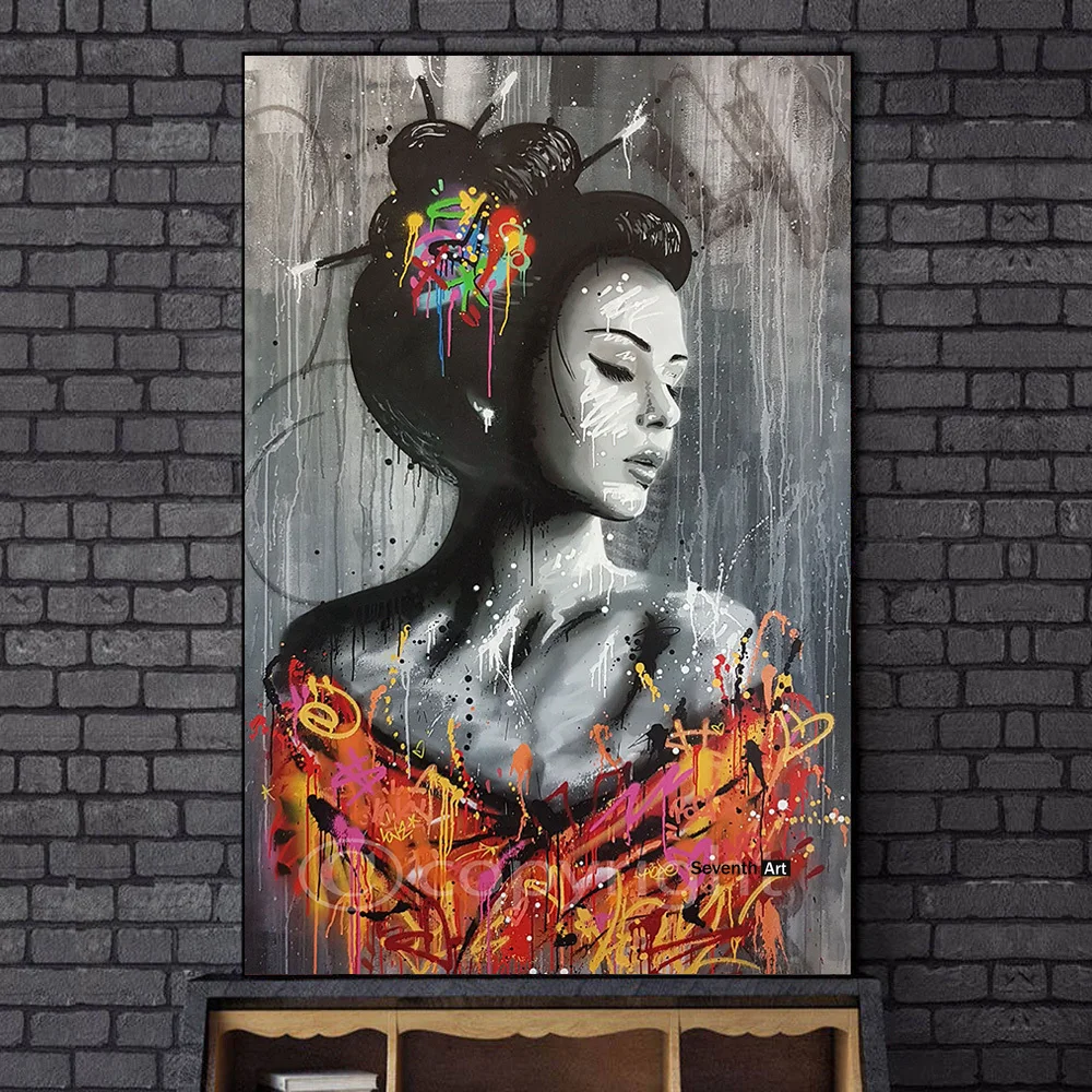 Japanese Woman Graffiti Art Paintings on the Wall Art Posters and Prints Sexy Woman Street Art Pictures Home Wall Decoration
Japanese Woman Graffiti Art Paintings on the Wall Art Posters and Prints Sexy Woman Street Art Pictures Home Wall Decoration