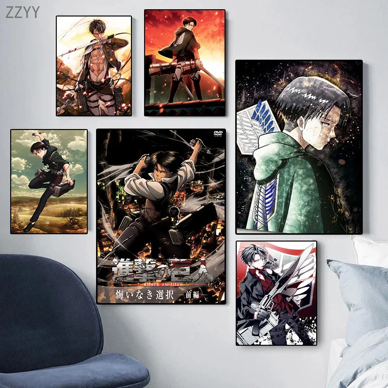 Anime Attack on Titan Levi Ackerman Character Poster Print Comic Protagonist Canvas Painting Wall Art Pictures Room Home Decor
Anime Attack on Titan Levi Ackerman Character Poster Print Comic Protagonist Canvas Painting Wall Art Pictures Room Home Decor