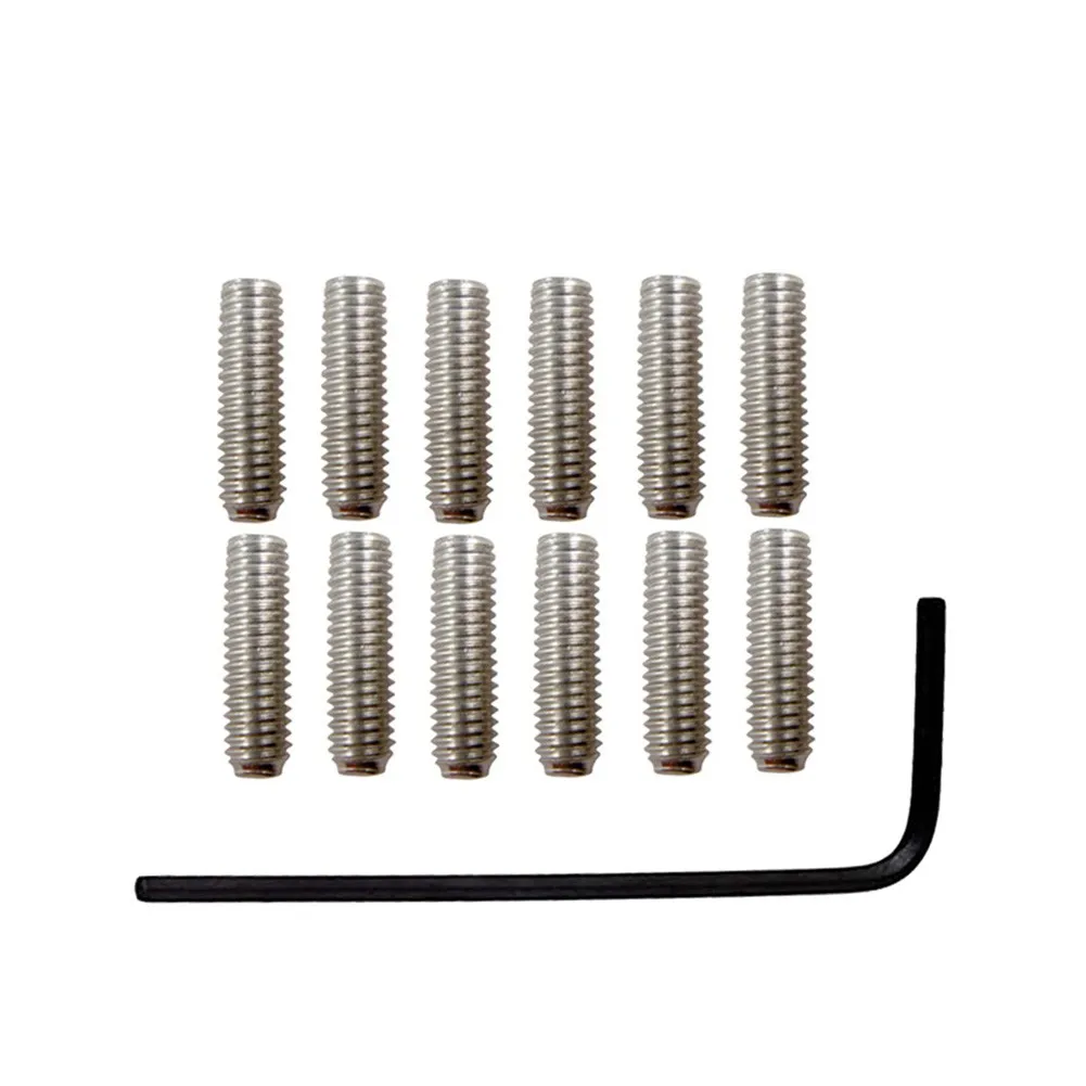Electric Guitar Bridge String Screw 12 Pcs + Wrench 1 Pcs Bridge Saddle Height Adjustment Screw For Strat Electric Guitar Parts
Electric Guitar Bridge String Screw 12 Pcs + Wrench 1 Pcs Bridge Saddle Height Adjustment Screw For Strat Electric Guitar Parts