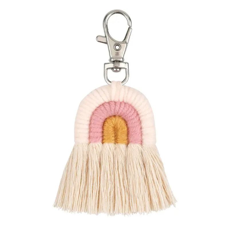 Weaving Rainbow Keychains Handmade Car Keychain Ladies Car Bag Charm Accessories
Weaving Rainbow Keychains Handmade Car Keychain Ladies Car Bag Charm Accessories