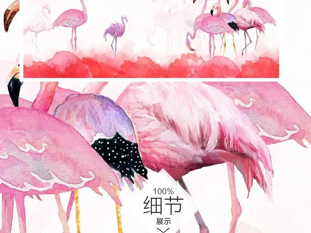 New Custom 3D Large Mural Wallpaper Modern simple hand-painted flamingo personality children's room TV Background living Bedroom 
New Custom 3D Large Mural Wallpaper Modern simple hand-painted flamingo personality children's room TV Background living Bedroom