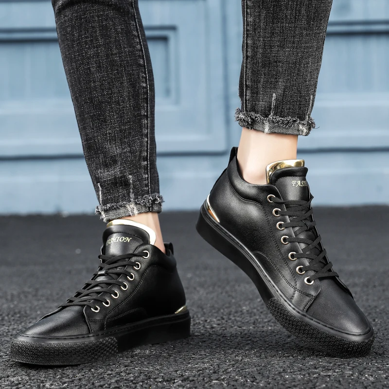 Mens White Shoes Leather Platform Sneakers Flat Casual Party Wedding Shoes Suede Sports Sneaker Black
Mens White Shoes Leather Platform Sneakers Flat Casual Party Wedding Shoes Suede Sports Sneaker Black