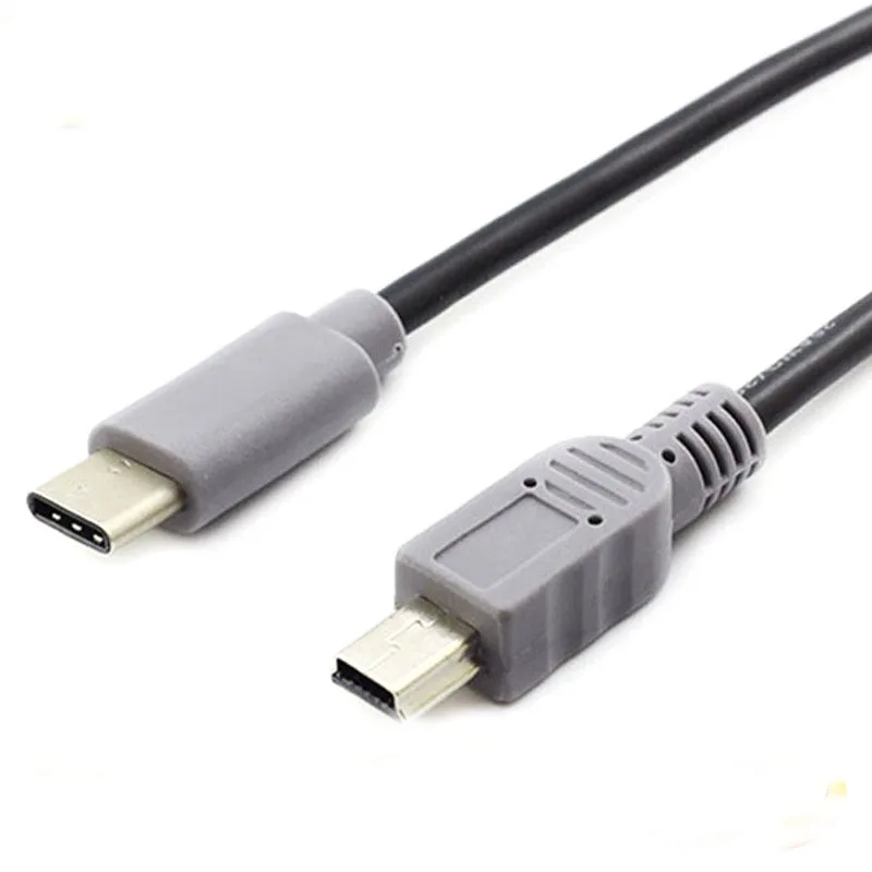 

1pcs USB Type C 3.1 Male To Mini USB 5 Pin B Male Plug Converter OTG Adapter Lead Data Cable for Mobile Macbook 25cm / 1m 3ft