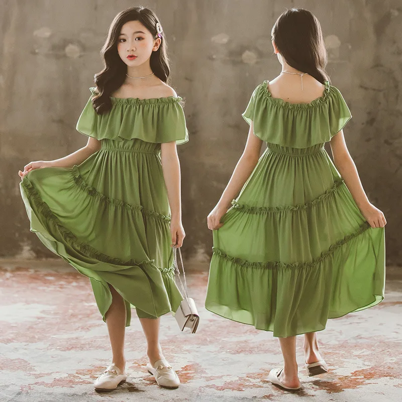 Летнее шифоновое платье, новинка 2021, Модные Зеленые платья без рукавов, одежда для девочек-подростков 120-170 см, DT502
Летнее шифоновое платье, новинка 2021, Модные Зеленые платья без рукавов, одежда для девочек-подростков 120-170 см, DT502
