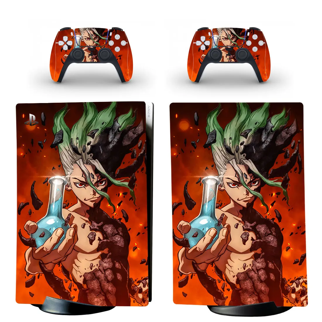 Dr.STONE PS5 Digital Edition Skin Sticker for Playstation 5 Console & Controllers Decal Vinyl Protective Skins
Dr.STONE PS5 Digital Edition Skin Sticker for Playstation 5 Console & Controllers Decal Vinyl Protective Skins