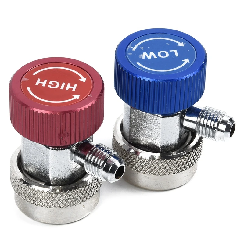 2 Sets of Auto Air Conditioner Quick Connector Adapter H/L Manifold Connector Suitable for R134A
2 Sets of Auto Air Conditioner Quick Connector Adapter H/L Manifold Connector Suitable for R134A