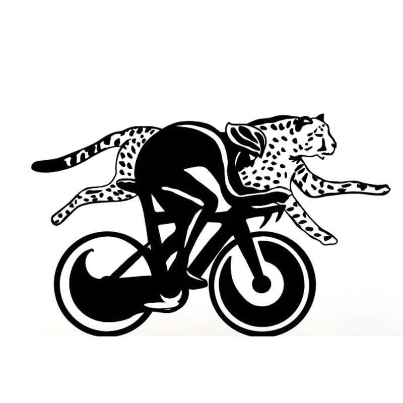 Racing African Cheetah and Bike Stickers High Quality Car Decoration Personality Pvc Waterproof Decals Black/white, 20cm*12cm 
Racing African Cheetah and Bike Stickers High Quality Car Decoration Personality Pvc Waterproof Decals Black/white, 20cm*12cm