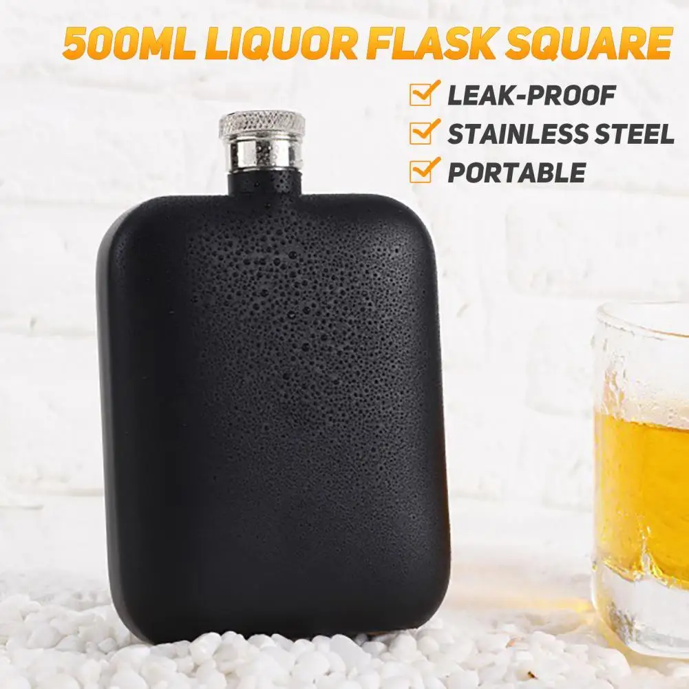 Stainless Steel Useful Leak-proof Black Pocket Liquor Flask Black Hip Flask Eye-catching for Outdoor
Stainless Steel Useful Leak-proof Black Pocket Liquor Flask Black Hip Flask Eye-catching for Outdoor