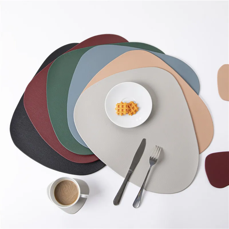 Grey PU Leather Placemats for Table Waterproof Non-Slip Table Mat Set Coaster Set Cup Wine Mat Tableware Pad Napkin for Kitchen
Grey PU Leather Placemats for Table Waterproof Non-Slip Table Mat Set Coaster Set Cup Wine Mat Tableware Pad Napkin for Kitchen