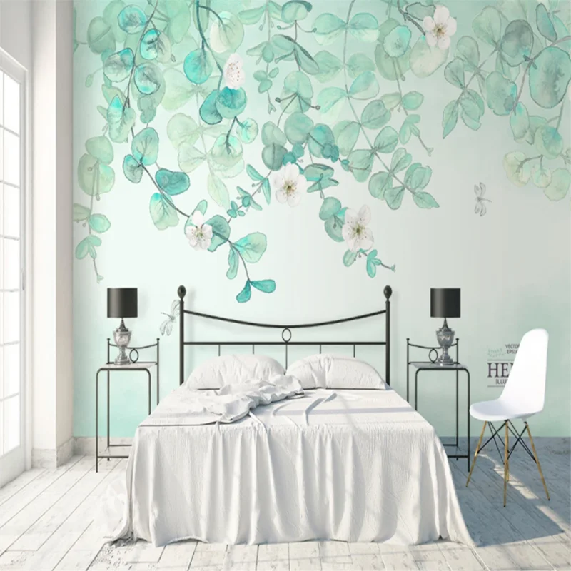 Custom Mural Wallpaper Hand-Painted Small Fresh Leaves Pastoral Style Sofa TV Background Wall Painting
Custom Mural Wallpaper Hand-Painted Small Fresh Leaves Pastoral Style Sofa TV Background Wall Painting