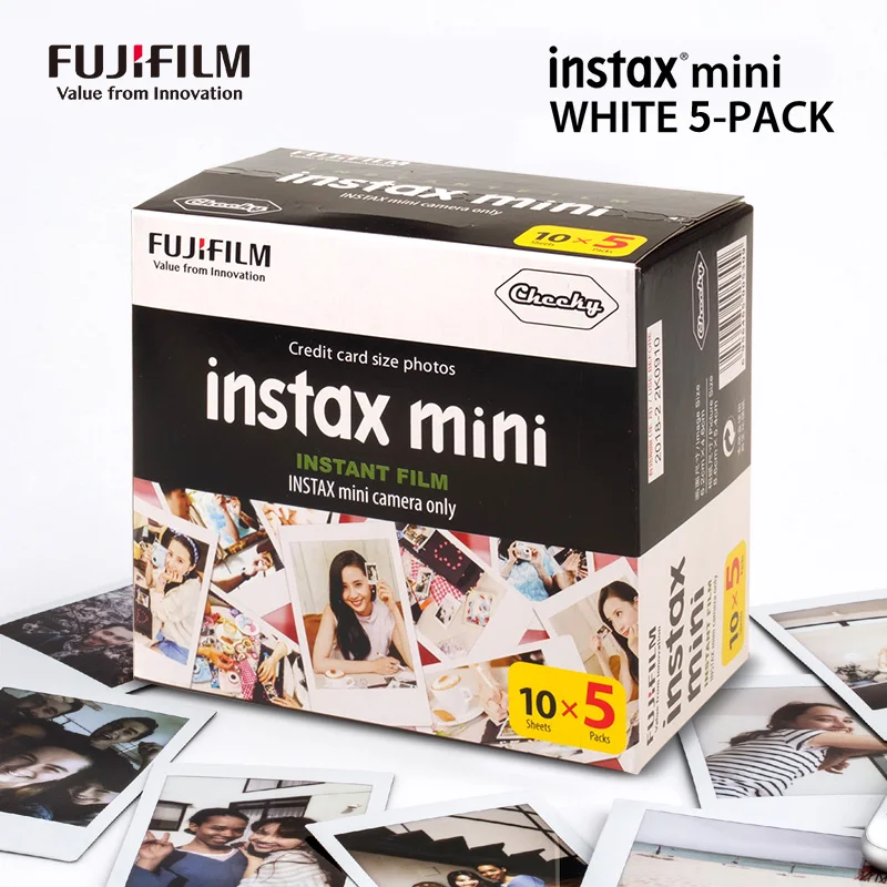 

Пленка Fujifilm Instax Mini White Edge, 50 листов, фотобумага для фотоаппарата Fuji instant 8/7s/9/11/25/50/90/70/liplay/link